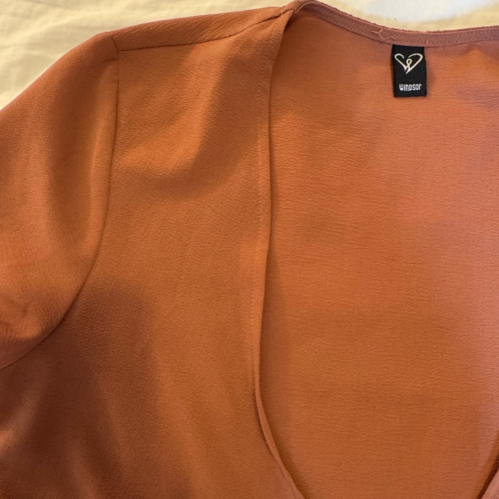 Windsor Rust Wrap Top - Picture 3 of 4